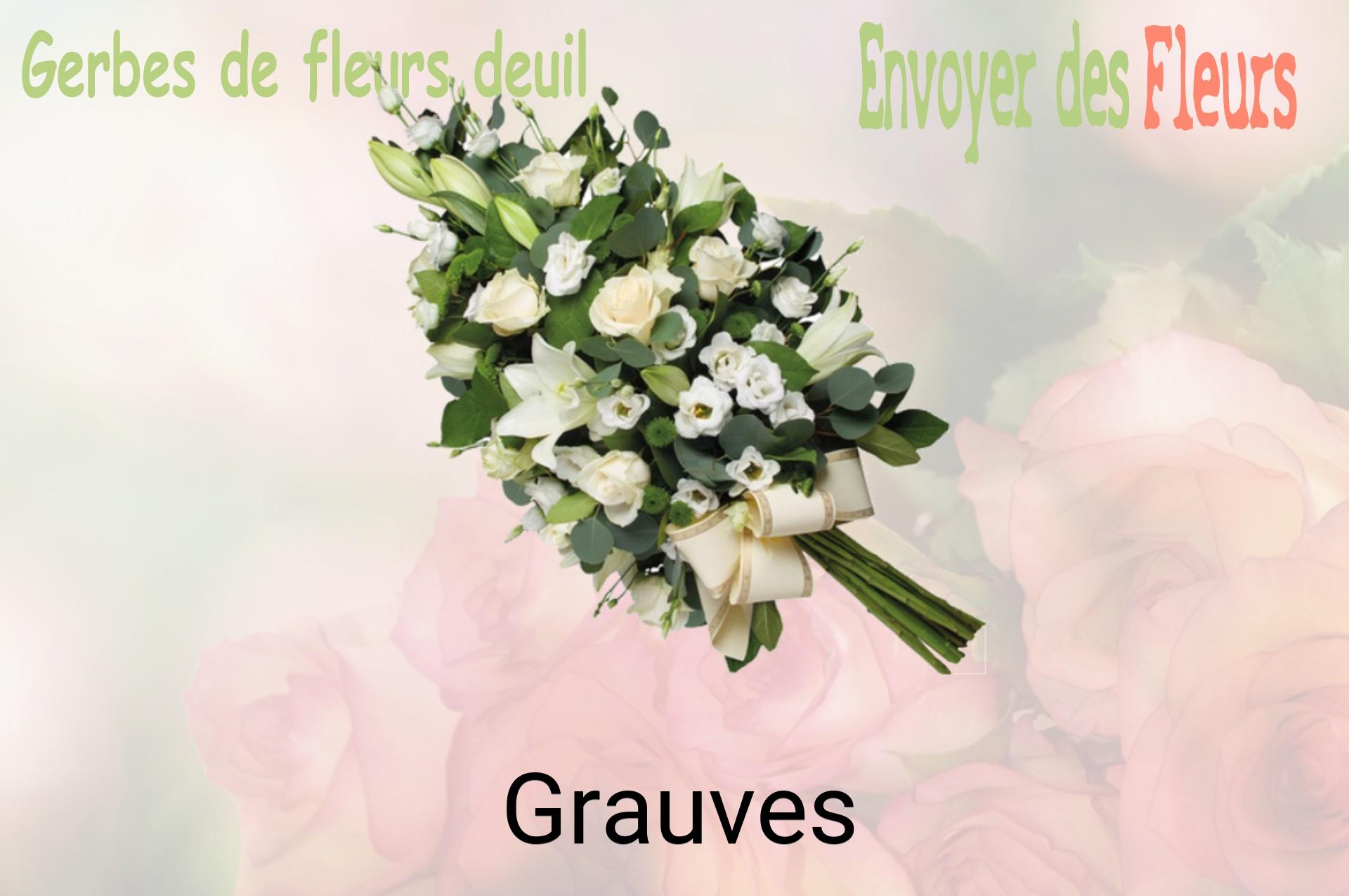 Gerbe de fleurs de deuil livrée à Grauves
